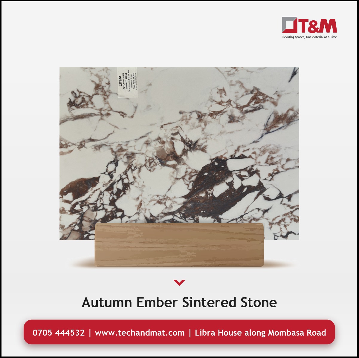 Premium sintered stone slabs at Techandmat