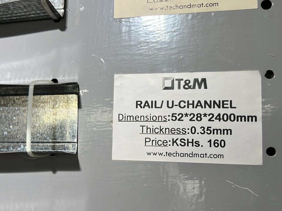 Metal studs and rails in Kenya